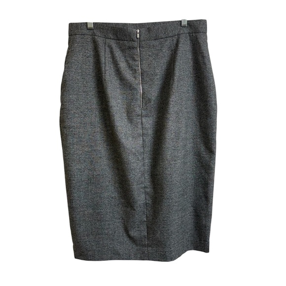 Banana Republic Women's Size 14 Gray Midi Pencil Skirt Lined Zippered Side Slit - Picture 2 of 9